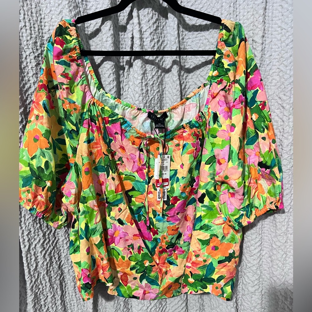NWT Sanctuary Floral Crop Top Size 3X